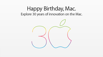 image celebrating the 30 year birthday of Mac